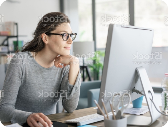 a woman with a laptop