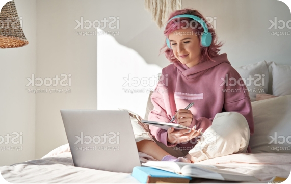 a woman with a laptop